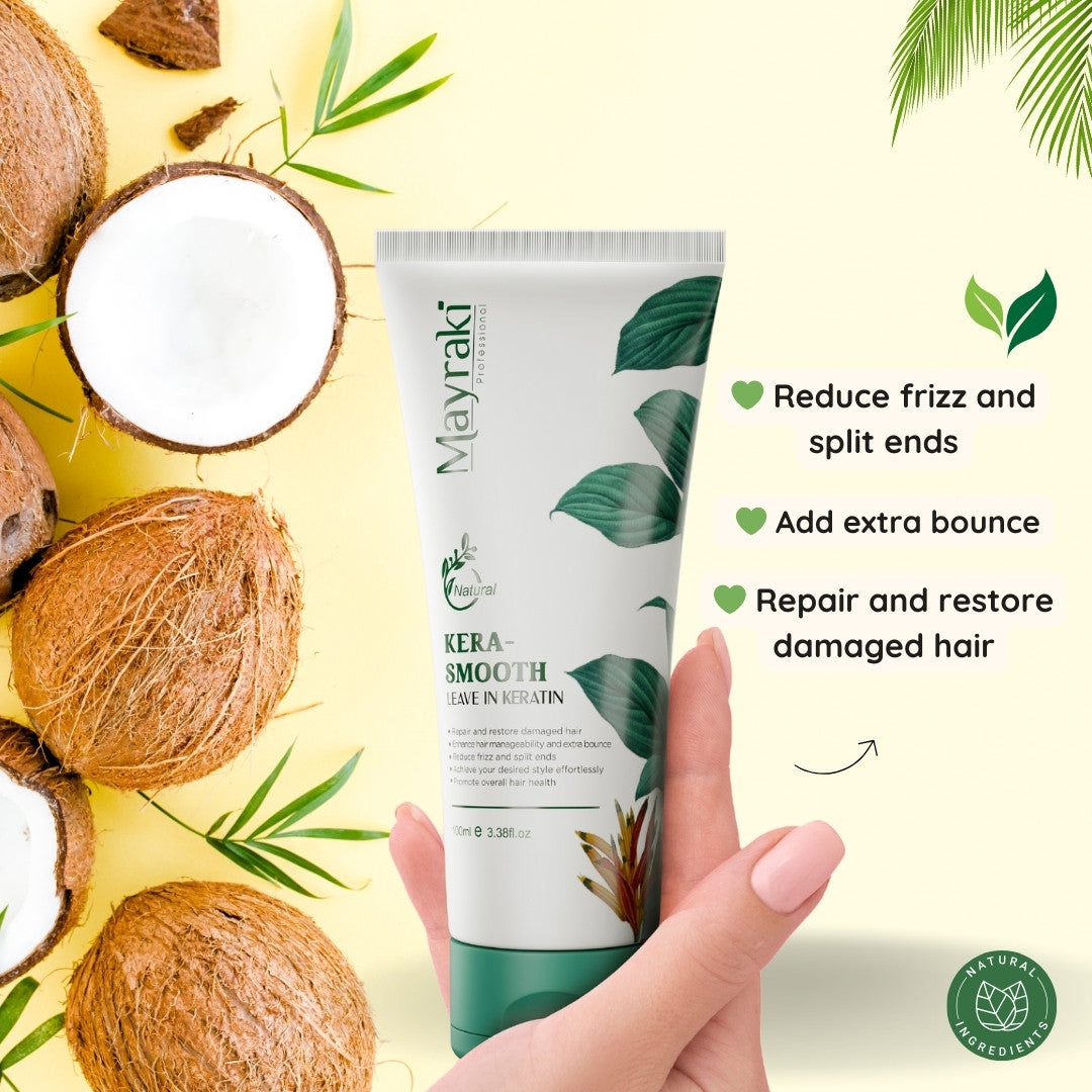 Mayraki Kera-Smooth Leave-in Keratin Hair Lotion(100 ml/3.38 fl.oz)