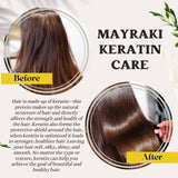 Mayraki Organic Hydrolyzed Keratin Instant Smoother System - Organic Keratin treatment for damaged hair, organic keratin treatment at home, natural Brazilian blowout for instant smooth hair | 6th Generation, Formaldehyde-free, Set of 2