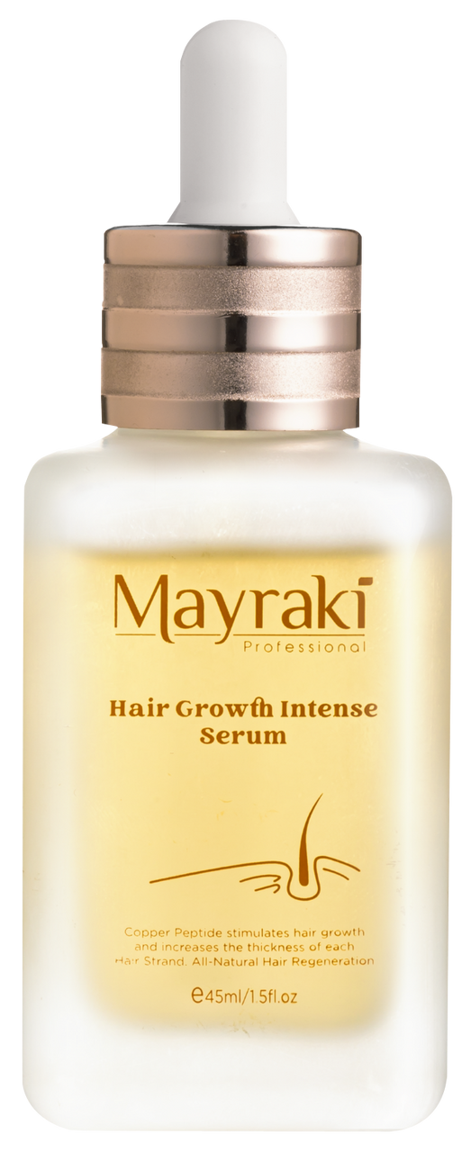 Mayraki Hair Growth Serum Intense with Copper Peptide GHK-Cu - Hair growth serum for woman and man, hair growth oil, hair regrowth treatment, hair growth stimulator | 45 ml/1.52 fl. oz