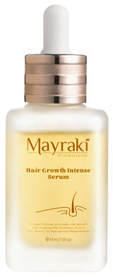 Mayraki Hair Growth Serum Intense with Copper Peptide GHK-Cu - Hair growth serum for woman and man, hair growth oil, hair regrowth treatment, hair growth stimulator | 45 ml/1.52 fl. oz