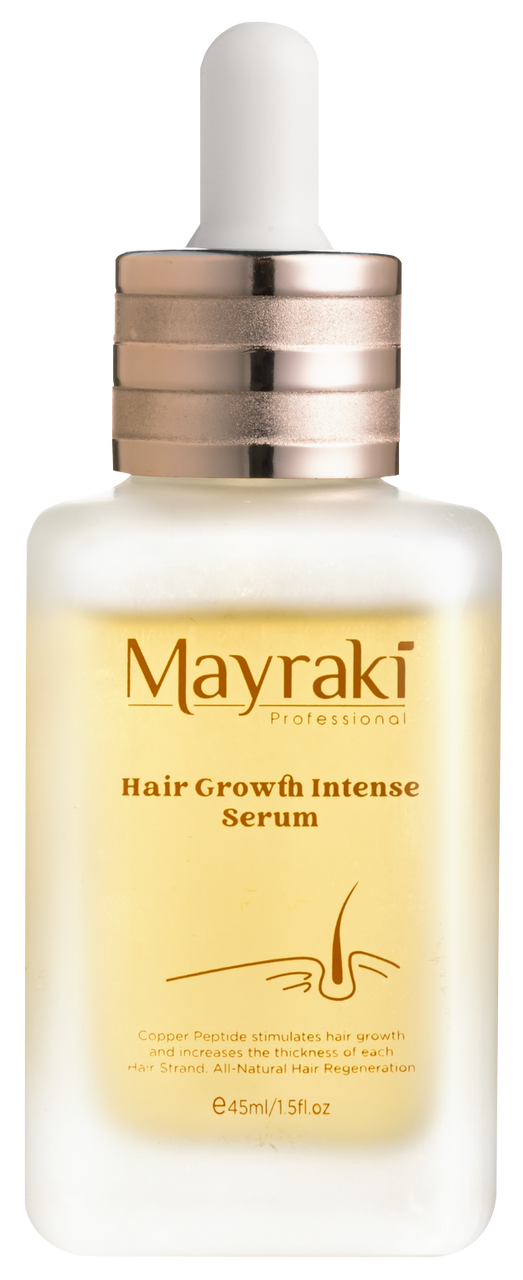 Mayraki Hair Growth Serum Intense with Copper Peptide GHK-Cu - Hair growth serum for woman and man, hair growth oil, hair regrowth treatment, hair growth stimulator | 45 ml/1.52 fl. oz