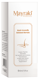 Mayraki Hair Growth Serum Intense with Copper Peptide GHK-Cu - Hair growth serum for woman and man, hair growth oil, hair regrowth treatment, hair growth stimulator | 45 ml/1.52 fl. oz